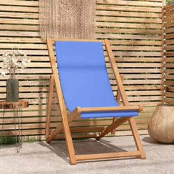 VidaXL 43803 chaise d'extérieur Terrace Siège rembourré Tissu, Teck Bleu, Marron
