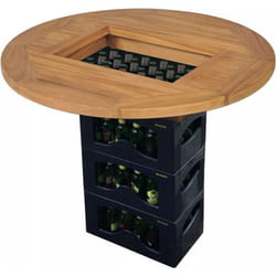 Dessus de table de bière - vidaXL - 70 cm - Bois massif - Marron - Droit