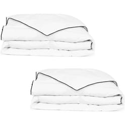 Couette en duvet d'hiver 2 pcs 135 x 200 cm