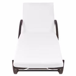 VidaXL 274868 chaise d'extérieur Linge Siège rembourré Polyuréthane, Acier Crème, Blanc - Vue supplémentaire 5