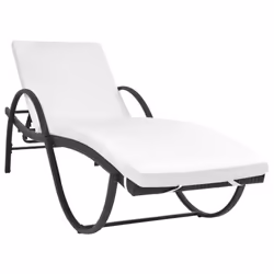 VidaXL 274869 chaise d'extérieur Linge Siège rembourré Polyuréthane, Acier Crème, Blanc - Vue supplémentaire 2
