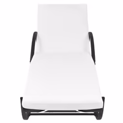 VidaXL 274869 chaise d'extérieur Linge Siège rembourré Polyuréthane, Acier Crème, Blanc - Vue supplémentaire 5