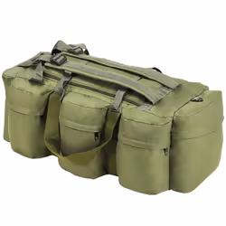 vidaXL Sac de sport style militaire 3-en-1 45 L Vert olive - TU