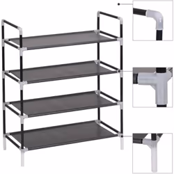 Cette étagère à chaussures minimaliste est une solution de rangement idéale pour vos chaussures. Il a une structure tubulaire ...