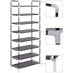 Cette étagère à chaussures minimaliste est une solution de rangement idéale pour vos chaussures. Il a une structure tubulaire ...