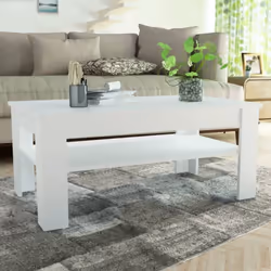 Cette table basse moderne a un design élégant qui conviendra à tous les décors. Il est fait de bois d'ingénierie avec des bor ...