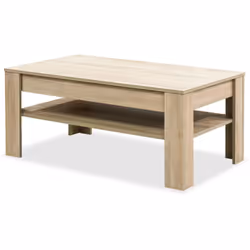 Cette table basse moderne a un design élégant qui conviendra à tous les décors. Il est fait de bois d'ingénierie avec des bor ...