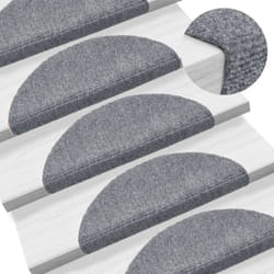 Vidaxl - Tapis d'escalier auto-adhésif 15 pcs 56x17x3 cm Gris clair