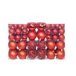 vidaXL Ensemble de boules de Noël 100 pcs 3/4/6 cm Rouge - TU