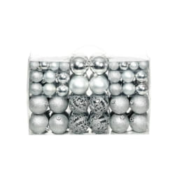 vidaXL Ensemble Boules de Noël 100 pcs - Argent