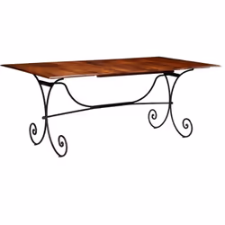Cette table de salle à manger rectangulaire en bois massif d'acacia ajoutera une touche distinctive à votre pièce ! La table  ...
