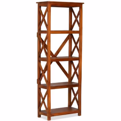 Cette bibliothèque au design classique s'intégrera parfaitement à votre intérieur. L'étagère sur pied est faite de bois d'aca ...
