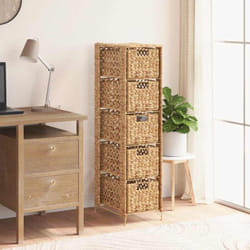 Vidaxl - Unité de rangement avec 5 paniers 25,5x37x100 cm Jacinthe d'eau
