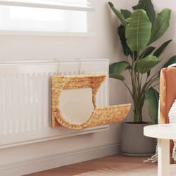vidaXL Lit pour chats avec coussin Jacinthe d'eau 37 x 20 x 20 cm
