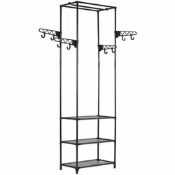 Ce porte-vêtements minimaliste constitue une solution de rangement idéale pour la chambre à coucher ou la salle de bain. Sa s ...