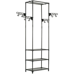 Vidaxl - Porte-vêtements Acier et tissu non-tissé 55x28,5x175 cm Noir