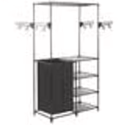 vidaXL Porte-vêtements Acier et tissu non-tissé 87x44x158 cm Noir - TU