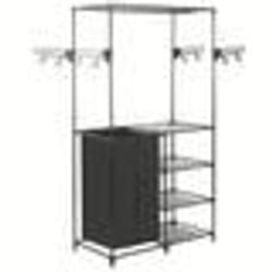vidaXL Porte-vêtements Acier et tissu non-tissé 87x44x158 cm Noir - TU