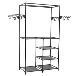 vidaXL Porte-vêtements Acier et tissu non-tissé 87x44x158 cm Noir - TU