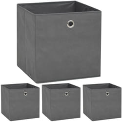 Vidaxl - Boîte de rangement 4 pcs Tissu non-tissé 32x32x32 cm Gris