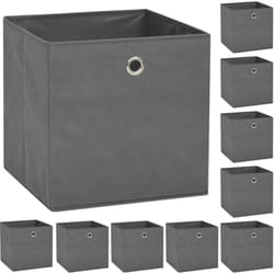 Vidaxl - Boîte de rangement 10 pcs Tissu non-tissé 32x32x32 cm Gris