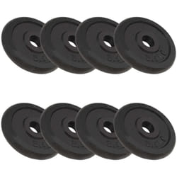 Vidaxl - Plaque de poids 8 pcs 8x2,5 kg Fonte