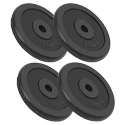 vidaXL Plaque de poids 4 pcs 4x7,5 kg Fonte - TU