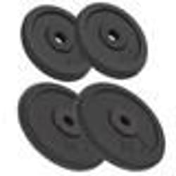vidaXL Plaque de poids 4 pcs 2 x 10 kg + 2 x 5 kg Fonte