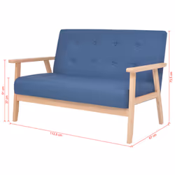 VidaXL 274913 canapé Bleu - Vue supplémentaire 7