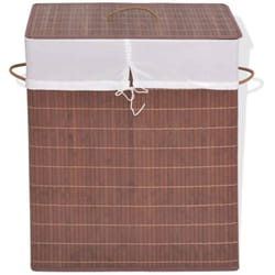 Vidaxl - Panier à linge rectangulaire Bambou Marron