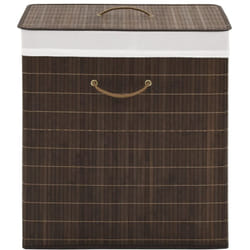 Vidaxl - Panier à linge rectangulaire Bambou Marron foncé