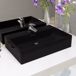 Ce lavabo, fait de céramique de première qualité, sera un élégant supplément à n'importe quelle salle de bain, toilette ou ve ...