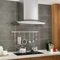 Vidaxl - Hotte murale 90 cm Acier inoxydable 756 m³ h led
