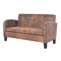 VidaXL 245585, Marron, 2 siège(s), Polyester, 1390 mm, 700 mm, 760 mm