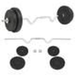 vidaXL Ensemble dHaltères 30 kg Fitness Musculation Poids Barres Disques 91399