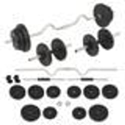 vidaXL Ensemble d'haltères et barres d'haltères 30 kg - TU