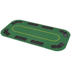 Vidaxl - Dessus de table de poker 8 joueurs 4 plis rectangulaire Vert