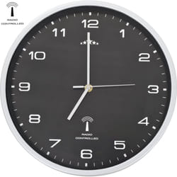 Vidaxl - Horloge murale radioguidée avec mouvement à quartz 31 cm Noir