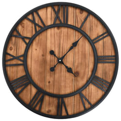 vidaXL Horloge murale vintage à quartz Bois et métal 60 cm XXL - TU