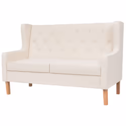 VidaXL 274928 canapé 2 siège(s) Crème, Blanc