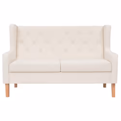 VidaXL 274928 canapé 2 siège(s) Crème, Blanc