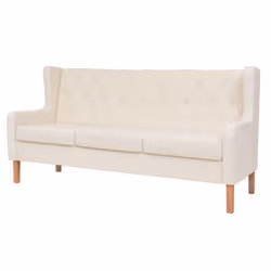 VidaXL 274929 canapé 3 siège(s) Crème, Blanc