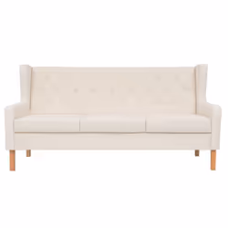 VidaXL 274929 canapé 3 siège(s) Crème, Blanc