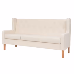 VidaXL 274930 canapé 3 siège(s) Crème, Blanc