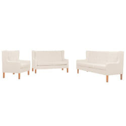 VidaXL 274931 canapé 3 siège(s) Crème, Blanc