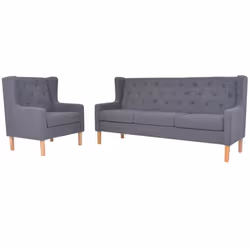 VidaXL 274933, Gris, 3 siège(s), Polyester, 1800 mm, 680 mm, 900 mm