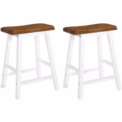 Cet ensemble de 2 tabourets de bar élégant a un design simple, mais élégant et sera un supplément pratique et décoratif à n'i ...