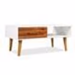 vidaXL Table basse Bois d'acacia massif 90x50x40 cm - TU