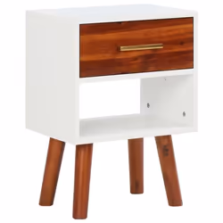vidaXL Table de chevet Bois d'acacia massif 40x30x57 cm - TU