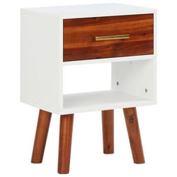 vidaXL Table de chevet Bois d'acacia massif 40x30x57 cm - TU